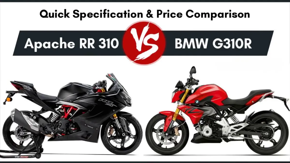 BMW G310 RR vs TVS Apache RR 310 full comparison for every rider