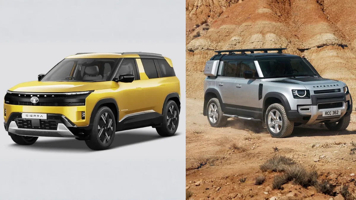 Tata Sierra 2025 vs Land Rover Defender The Battle of Style, Substance, and Street Presence
