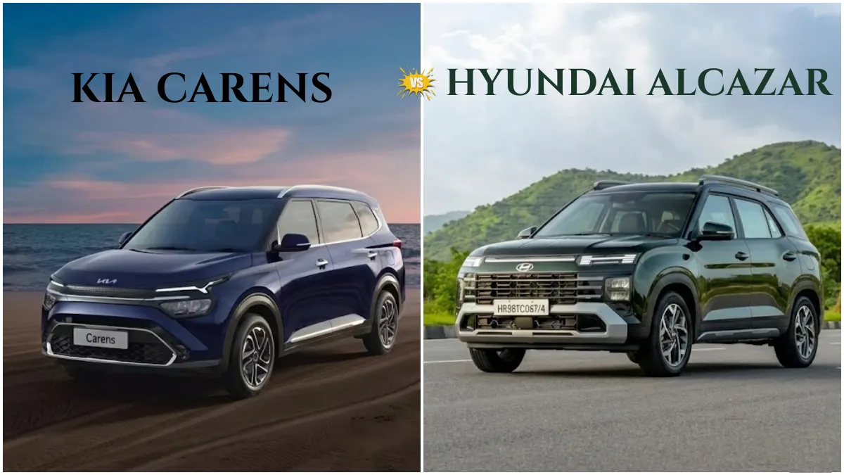 Hyundai Alcazar vs Kia Carens Which 6-7 Seater SUV-MPV Truly Rules Indian Roads?