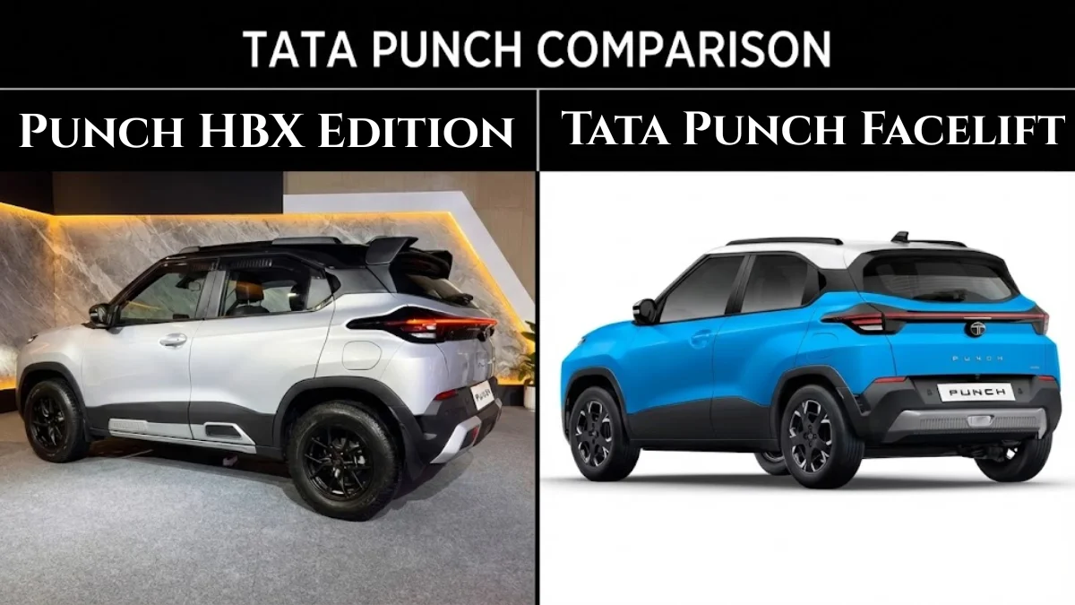 Tata Punch HBX Edition vs Tata Punch Facelift Comparison