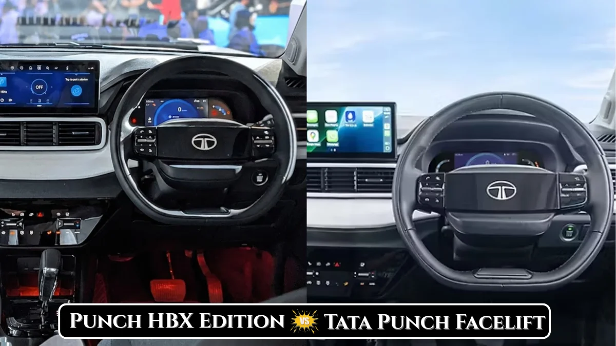 Tata Punch HBX Edition vs Tata Punch Facelift Comparison
