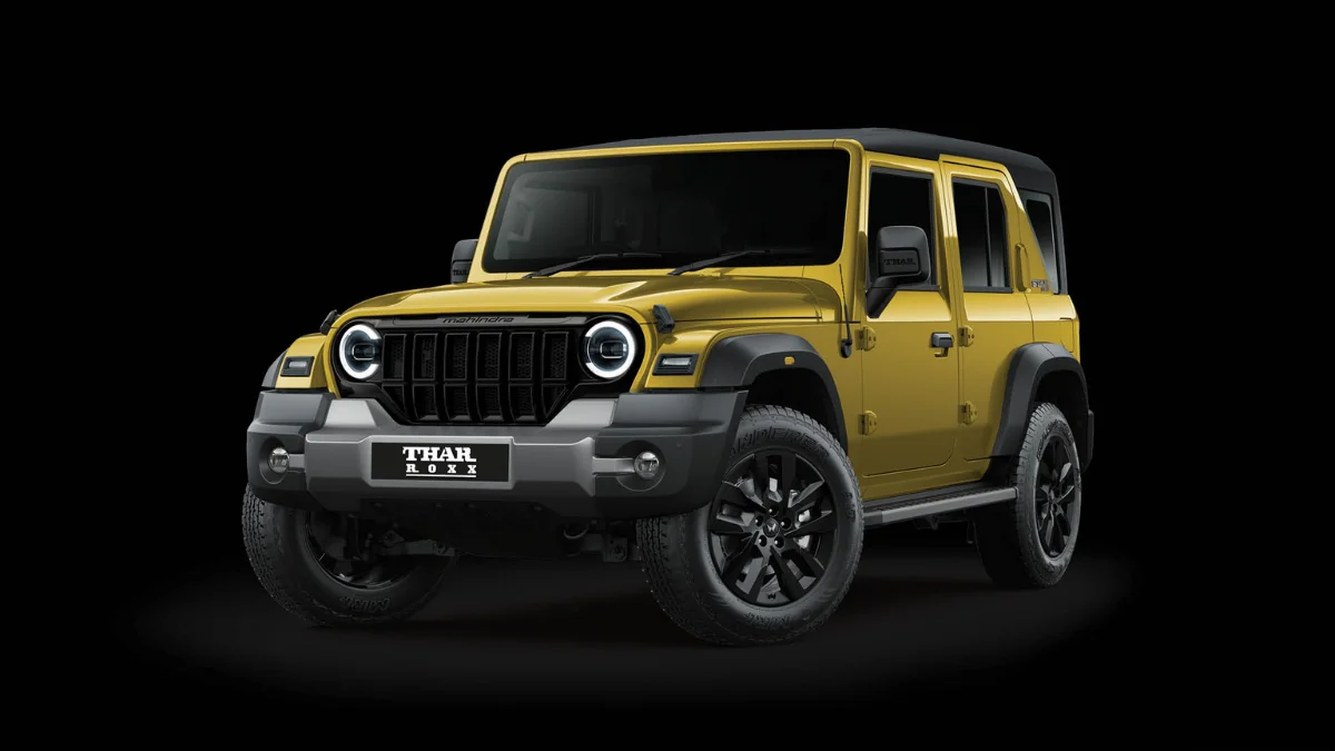 Mahindra Thar Roxx Star Edition Unveiled Bold Blacked-Out Look, Citrine Yellow & Key Upgrades